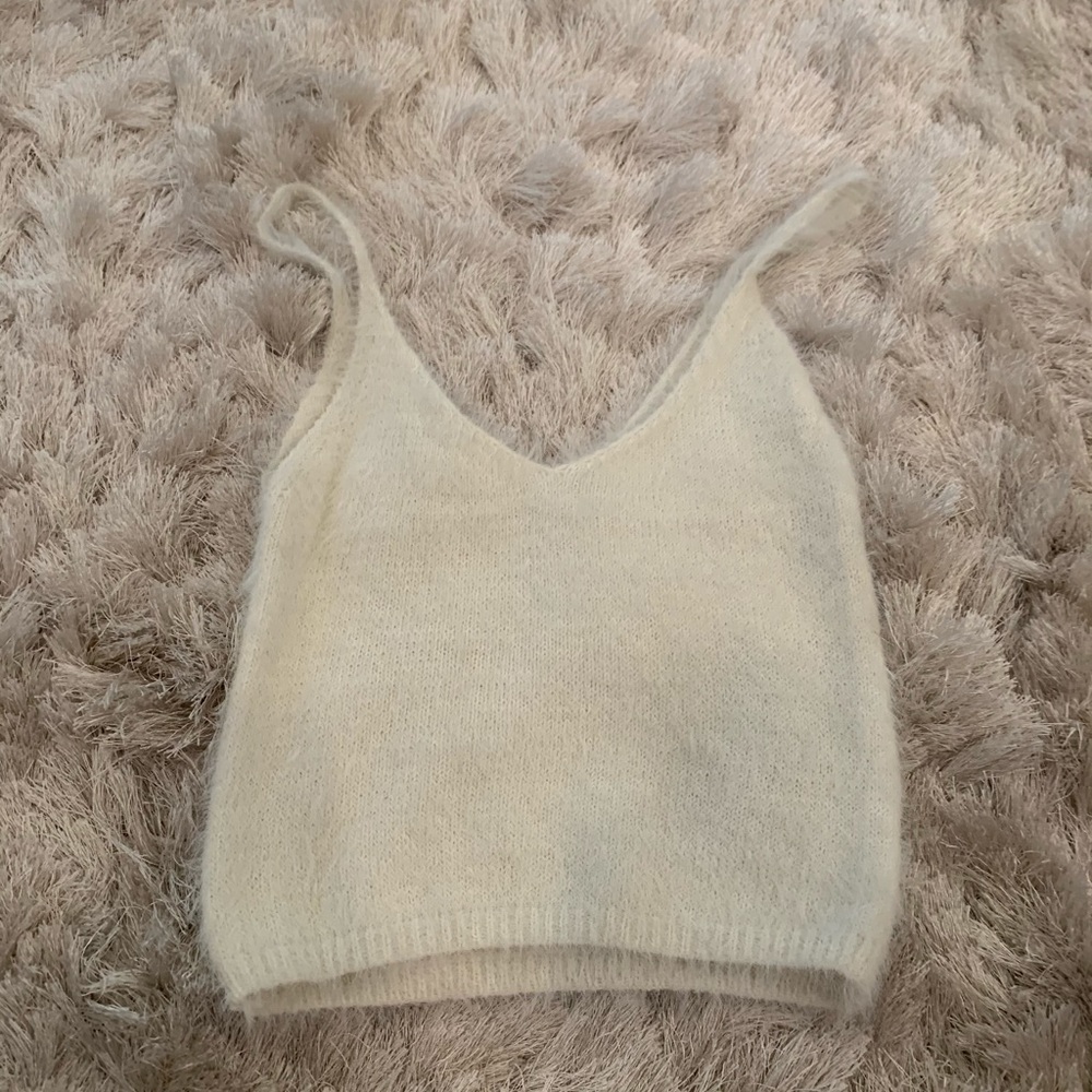 White Sweater Tank